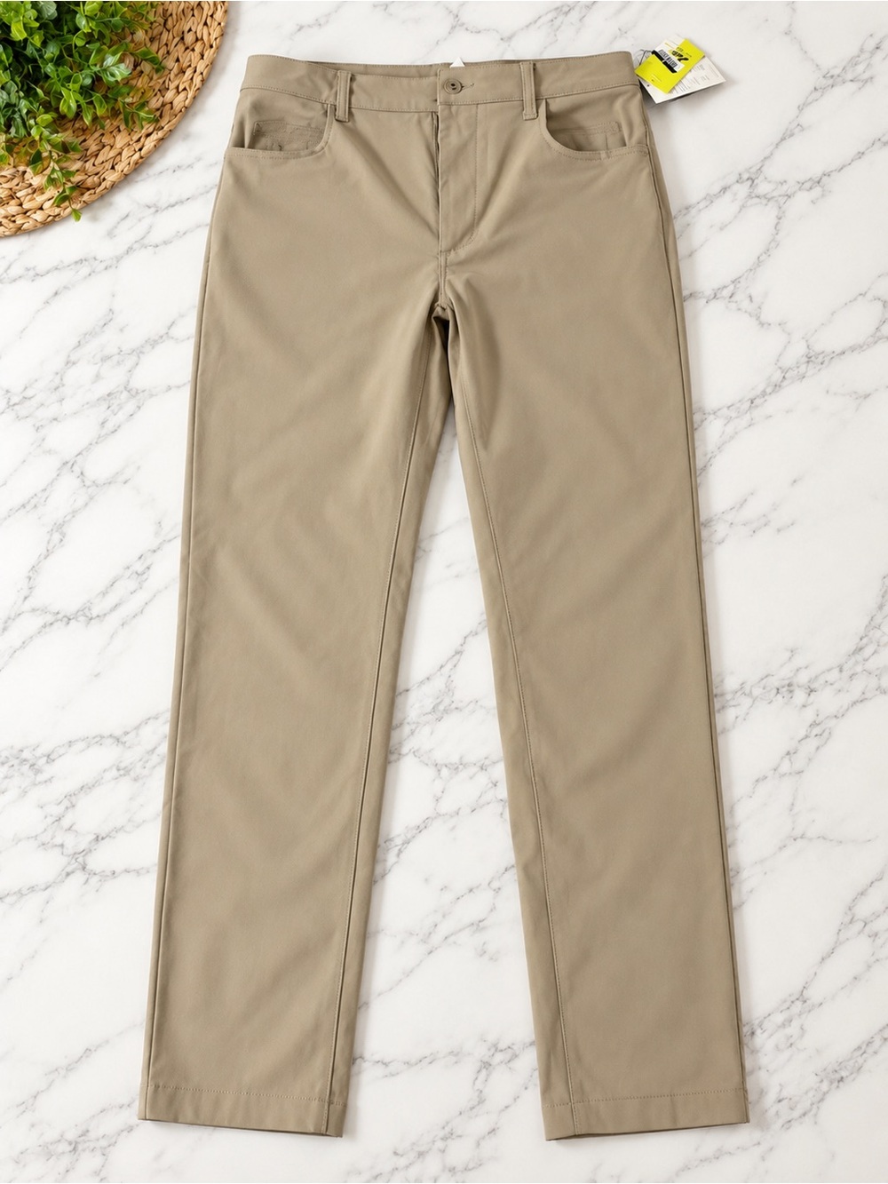 all in motion Men's Straight Chino Pants in Khaki Tan